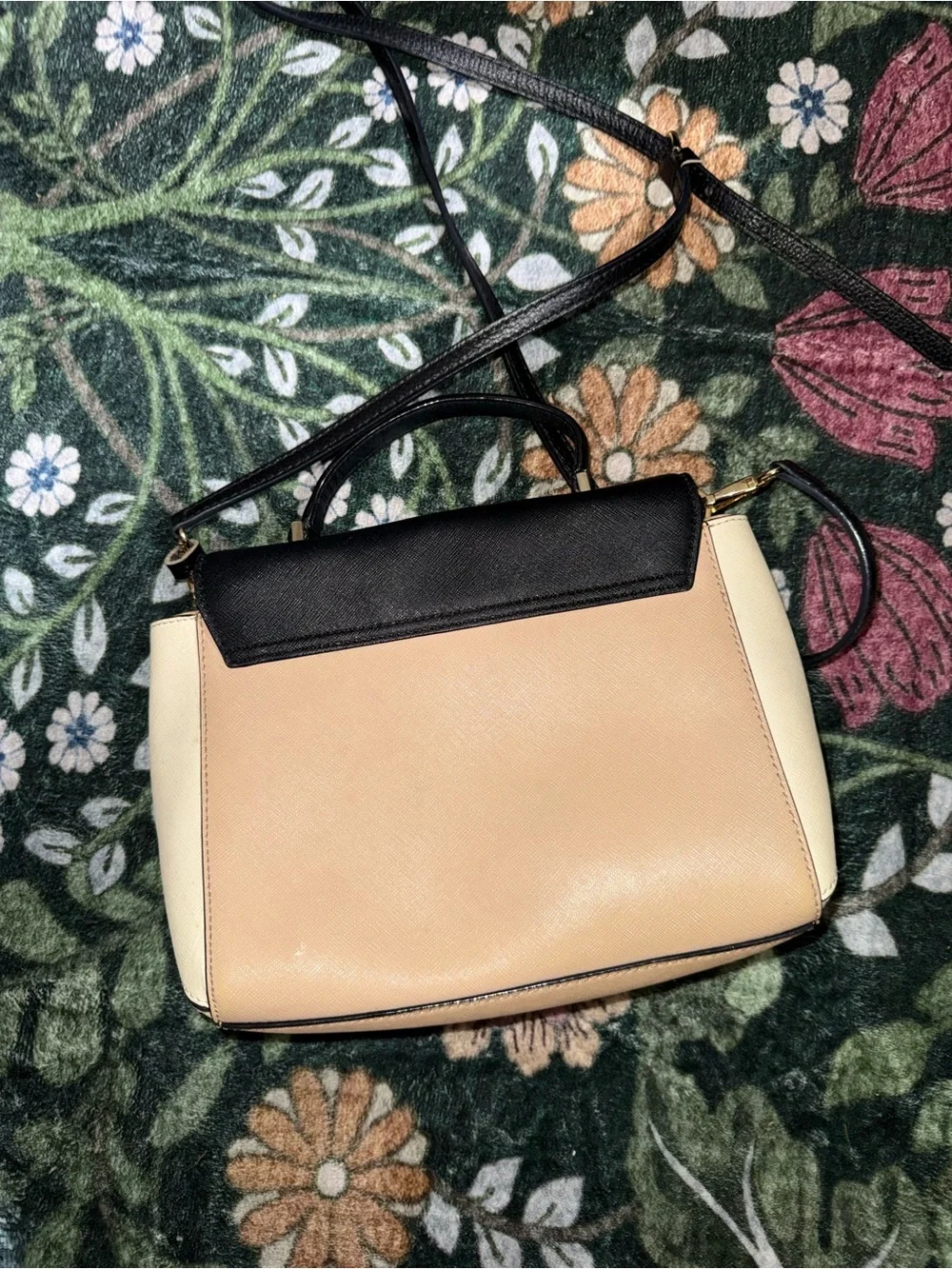 kate spade Black, Nude & Cream Colorblock Crossbody Satchel